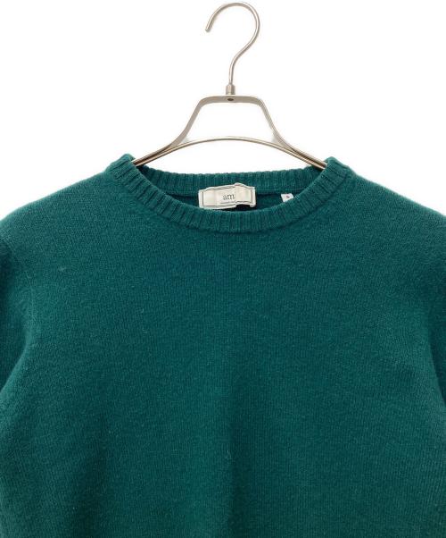 AMI Alexandre Mattiussi（アミアレクサンドルマテュッシ）AMI Alexandre Mattiussi (アミアレクサンドルマテュッシ) ラムウールニット グリーン サイズ:Sの古着・服飾アイテム