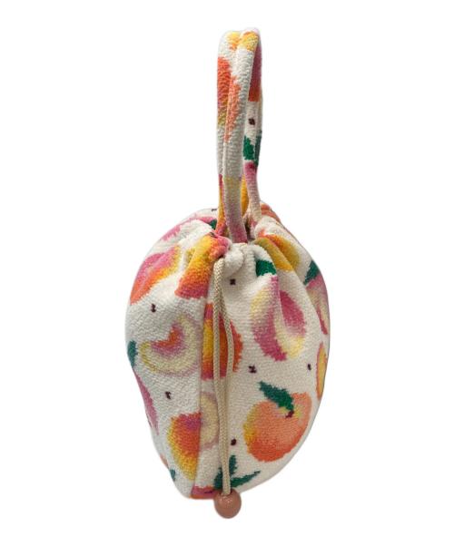 LOVERARY by FEILER（ラブラリー バイ フェイラー）LOVERARY by FEILER (ラブラリー バイ フェイラー) ドットピーチハンドバッグ ホワイト×ピンクの古着・服飾アイテム