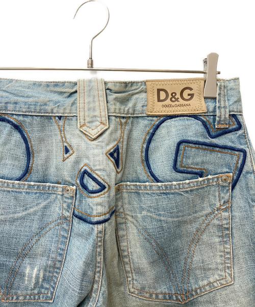 DOLCE & GABBANA（ドルチェ＆ガッバーナ）DOLCE & GABBANA (ドルチェ＆ガッバーナ) embroidery denim ブルー サイズ:32の古着・服飾アイテム