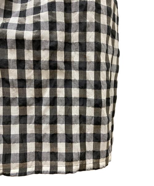 INTIMITE（アンティミテ）INTIMITE (アンティミテ) Gingham Check Wide Pants 62420604 ホワイト×ブラック サイズ:Mの古着・服飾アイテム