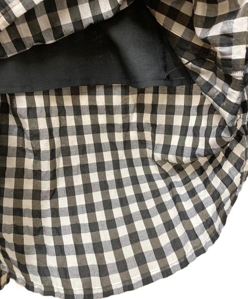 INTIMITE（アンティミテ）INTIMITE (アンティミテ) Gingham Check Wide Pants 62420604 ホワイト×ブラック サイズ:Mの古着・服飾アイテム