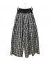 INTIMITE（アンティミテ）の古着「Gingham Check Wide Pants 62420604」｜ホワイト×ブラック