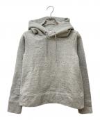 L'appartement×Americanaアパルトモン×アメリカーナ）の古着「クロップド刺繍ロゴパーカー」｜グレー