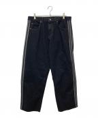 adidasアディダス）の古着「ファイヤーバード アディカラー デニム パンツ」｜ブラック