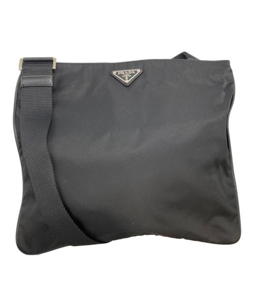 PRADA（プラダ）PRADA (プラダ) ナイロンショルダーバッグ ブラックの古着・服飾アイテム