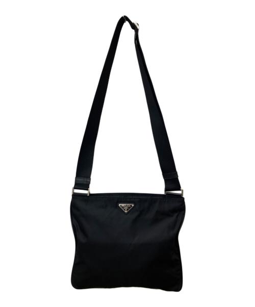 PRADA（プラダ）PRADA (プラダ) ナイロンショルダーバッグ ブラックの古着・服飾アイテム