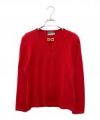 Salvatore Ferragamoサルヴァトーレ フェラガモ）の古着「ニット」｜レッド