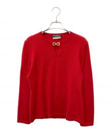 Salvatore Ferragamo（サルヴァトーレ フェラガモ）の古着「ニット」｜レッド