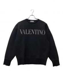 VALENTINO（ヴァレンティノ）の古着「ロゴメッシュスウェット」｜ブラック