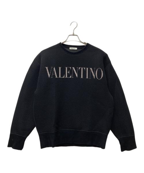 VALENTINO（ヴァレンティノ）VALENTINO (ヴァレンティノ) ロゴメッシュスウェット ブラック サイズ:Mの古着・服飾アイテム