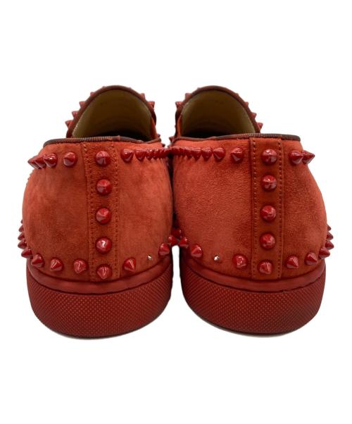 Christian Louboutin（クリスチャン・ルブタン）Christian Louboutin (クリスチャン・ルブタン) スタッズスリッポン レッド サイズ:42の古着・服飾アイテム