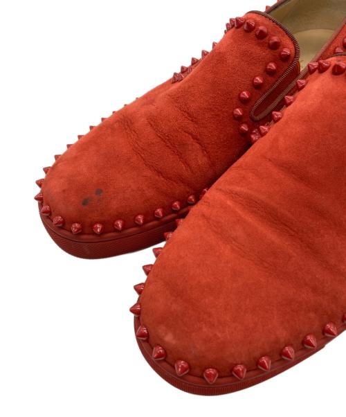Christian Louboutin（クリスチャン・ルブタン）Christian Louboutin (クリスチャン・ルブタン) スタッズスリッポン レッド サイズ:42の古着・服飾アイテム