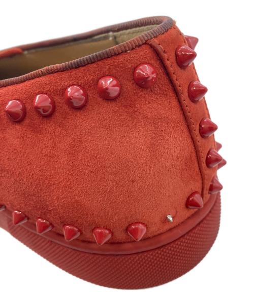 Christian Louboutin（クリスチャン・ルブタン）Christian Louboutin (クリスチャン・ルブタン) スタッズスリッポン レッド サイズ:42の古着・服飾アイテム