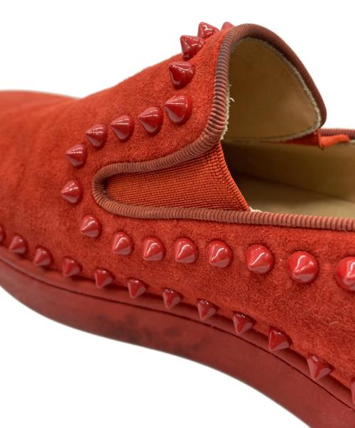 Christian Louboutin（クリスチャン・ルブタン）Christian Louboutin (クリスチャン・ルブタン) スタッズスリッポン レッド サイズ:42の古着・服飾アイテム