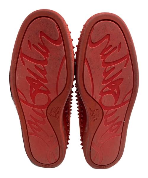 Christian Louboutin（クリスチャン・ルブタン）Christian Louboutin (クリスチャン・ルブタン) スタッズスリッポン レッド サイズ:42の古着・服飾アイテム