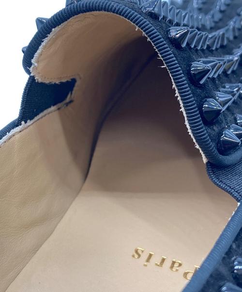 Christian Louboutin（クリスチャン・ルブタン）Christian Louboutin (クリスチャン・ルブタン) スタッズスリッポン ブラック サイズ:41の古着・服飾アイテム