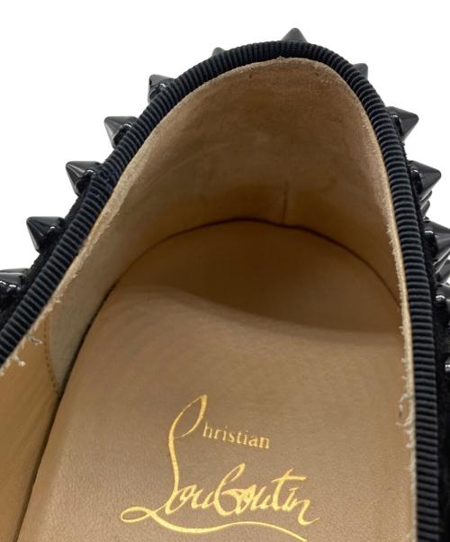 Christian Louboutin（クリスチャン・ルブタン）Christian Louboutin (クリスチャン・ルブタン) スタッズスリッポン ブラック サイズ:41の古着・服飾アイテム