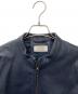 JOURNAL STANDARD relume (ジャーナルスタンダード レリューム) ゴートレザーシングルライダースジャケット ネイビー サイズ:M：5000円