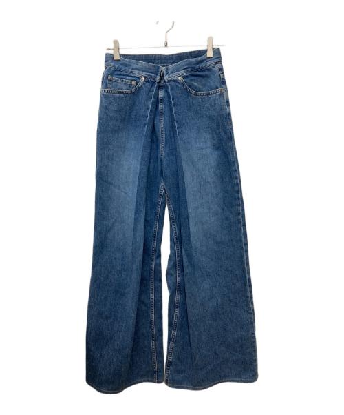 JOHN LAWRENCE SULLIVAN（ジョン ローレンス サリバン）JOHN LAWRENCE SULLIVAN (ジョン ローレンス サリバン) WOMENS WASHED DENIM WIDE PANTS インディゴ サイズ:Sの古着・服飾アイテム