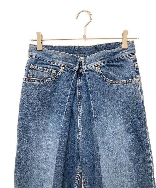 JOHN LAWRENCE SULLIVAN（ジョン ローレンス サリバン）JOHN LAWRENCE SULLIVAN (ジョン ローレンス サリバン) WOMENS WASHED DENIM WIDE PANTS インディゴ サイズ:Sの古着・服飾アイテム