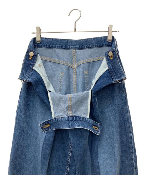 JOHN LAWRENCE SULLIVAN（ジョン ローレンス サリバン）JOHN LAWRENCE SULLIVAN (ジョン ローレンス サリバン) WOMENS WASHED DENIM WIDE PANTS インディゴ サイズ:Sの古着・服飾アイテム