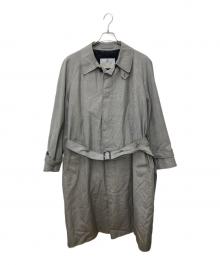 Aquascutum（アクアスキュータム）の古着「チェックバルマカーンコート」｜グレー