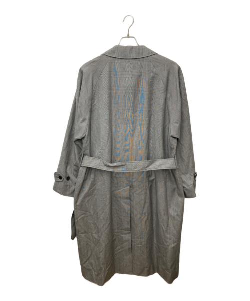 Aquascutum（アクアスキュータム）Aquascutum (アクアスキュータム) チェックバルマカーンコート グレー サイズ:表記なしの古着・服飾アイテム