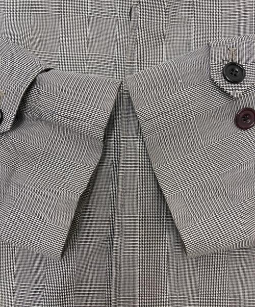 Aquascutum（アクアスキュータム）Aquascutum (アクアスキュータム) チェックバルマカーンコート グレー サイズ:表記なしの古着・服飾アイテム