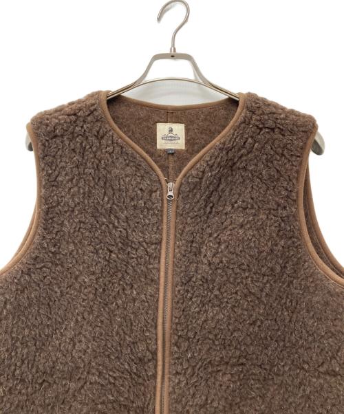 COLD BREAKER（コールド ブレーカー）COLD BREAKER (コールド ブレーカー) ボアベスト ブラウン サイズ:Lの古着・服飾アイテム