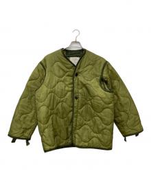 MILITARY（ミリタリー）の古着「キルティングライナージャケット」｜オリーブ