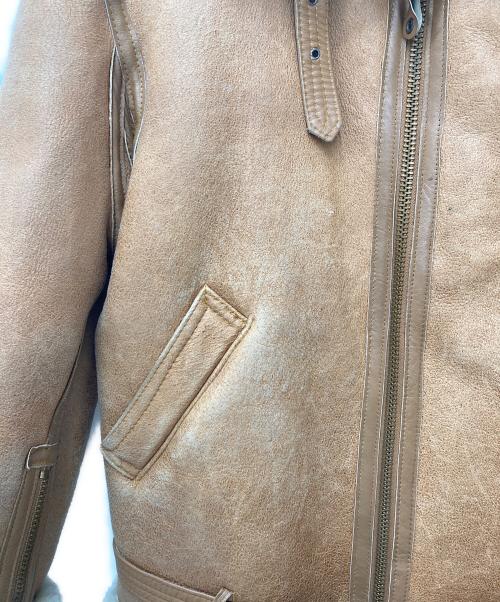 AVIREX（アヴィレックス）AVIREX (アヴィレックス) ムートンジャケット ベージュ サイズ:S（36）の古着・服飾アイテム
