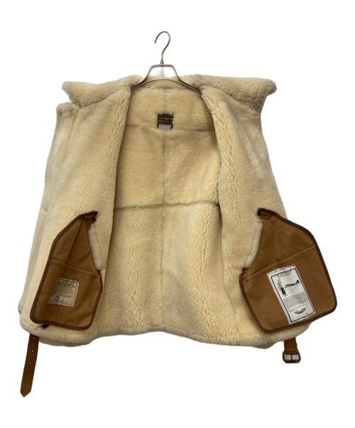 AVIREX（アヴィレックス）AVIREX (アヴィレックス) ムートンジャケット ベージュ サイズ:S（36）の古着・服飾アイテム