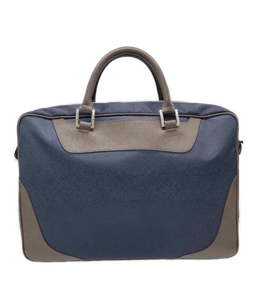 PELLE MORBIDA（ペッレモルビダ）PELLE MORBIDA (ペッレモルビダ) キャピターノ ブリーフケース ネイビーの古着・服飾アイテム