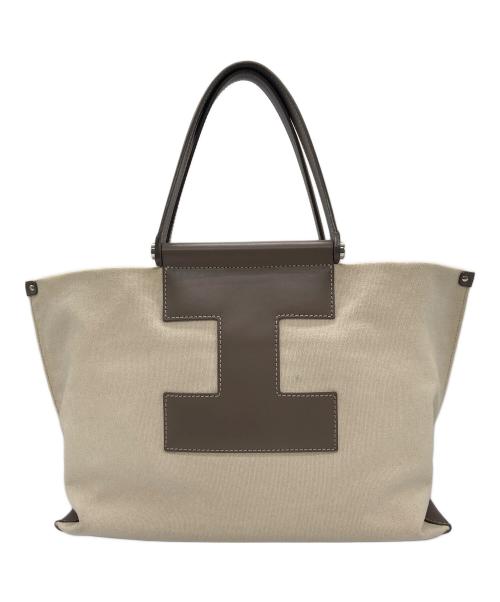 IACUCCI（イアクッチ）IACUCCI (イアクッチ) SORBETTO キャンバストートバッグ ベージュの古着・服飾アイテム