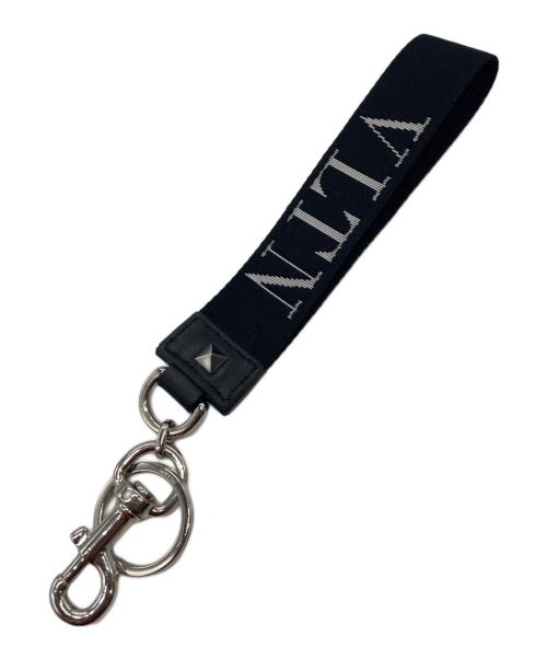 VALENTINO GARAVANI（ヴァレンティノ・ガラヴァーニ）VALENTINO GARAVANI (ヴァレンティノ・ガラヴァーニ) VLTNロゴキーリング ブラックの古着・服飾アイテム