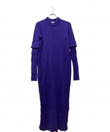 UN3D.（アンスリード）の古着「アームウォーマーニットワンピース」｜パープル