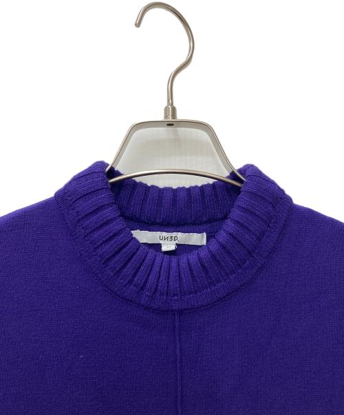 UN3D.（アンスリード）UN3D. (アンスリード) アームウォーマーニットワンピース パープル サイズ:36の古着・服飾アイテム