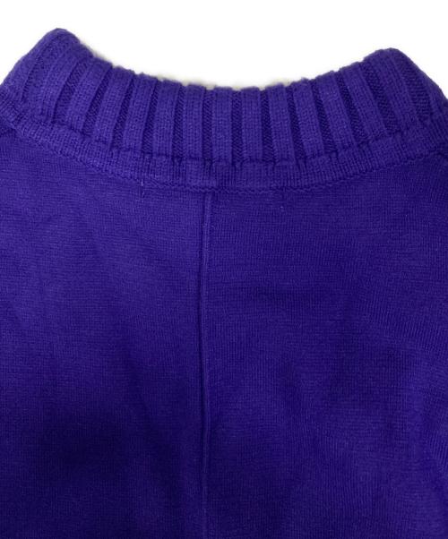 UN3D.（アンスリード）UN3D. (アンスリード) アームウォーマーニットワンピース パープル サイズ:36の古着・服飾アイテム