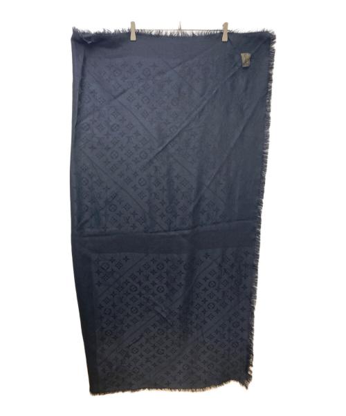 LOUIS VUITTON（ルイ ヴィトン）LOUIS VUITTON (ルイ ヴィトン) モノグラムシルクウールストール 402336 ブラックの古着・服飾アイテム