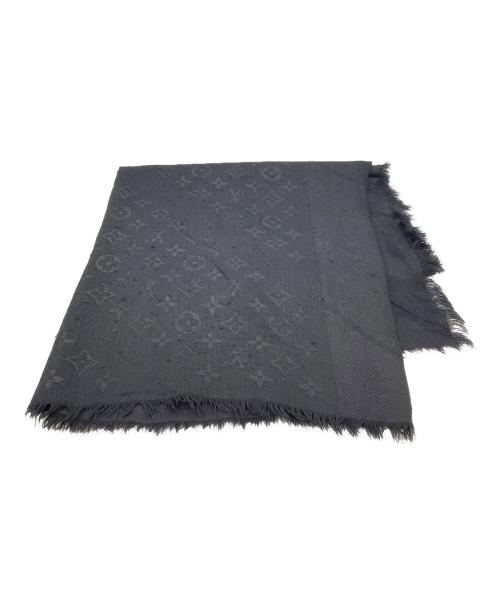 LOUIS VUITTON（ルイ ヴィトン）LOUIS VUITTON (ルイ ヴィトン) モノグラムシルクウールストール 402336 ブラックの古着・服飾アイテム