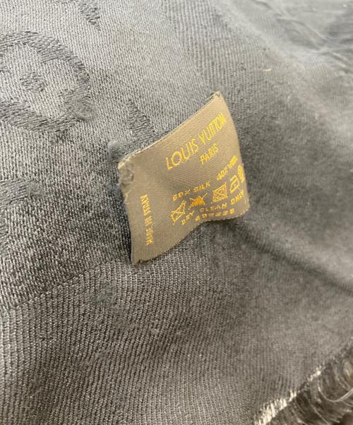 LOUIS VUITTON（ルイ ヴィトン）LOUIS VUITTON (ルイ ヴィトン) モノグラムシルクウールストール 402336 ブラックの古着・服飾アイテム