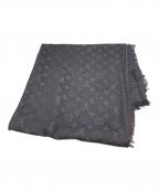 LOUIS VUITTONルイ ヴィトン）の古着「モノグラム アントラシット シルクウールストール M74752」｜グレー