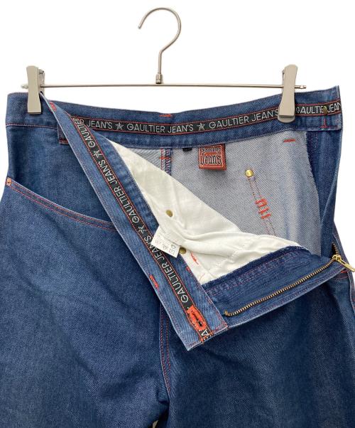 GAULTIER JEANS（ゴルチエジーンズ）GAULTIER JEANS (ゴルチエジーンズ) 変形デザインマリンデニムパンツ インディゴ サイズ:30インチの古着・服飾アイテム