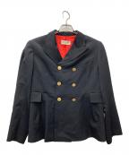 ROBE DE CHAMBRE COMME DES GARCONSローブドシャンブル コムデギャルソン）の古着「金釦ダブルジャケット　RJ-100010」｜ブラック