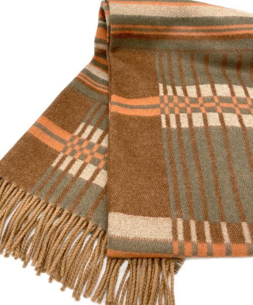 RRL（ダブルアールエル）RRL (ダブルアールエル) RUTLAND SCARF OBLONG WOOL Made in U.K.　417914830001 ブラウンの古着・服飾アイテム