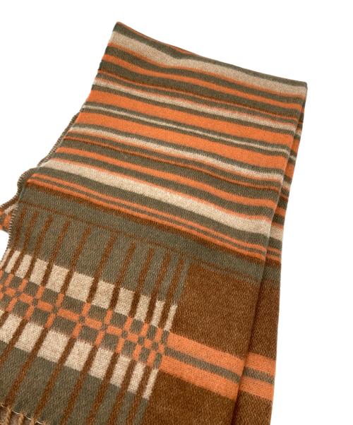 RRL（ダブルアールエル）RRL (ダブルアールエル) RUTLAND SCARF OBLONG WOOL Made in U.K.　417914830001 ブラウンの古着・服飾アイテム