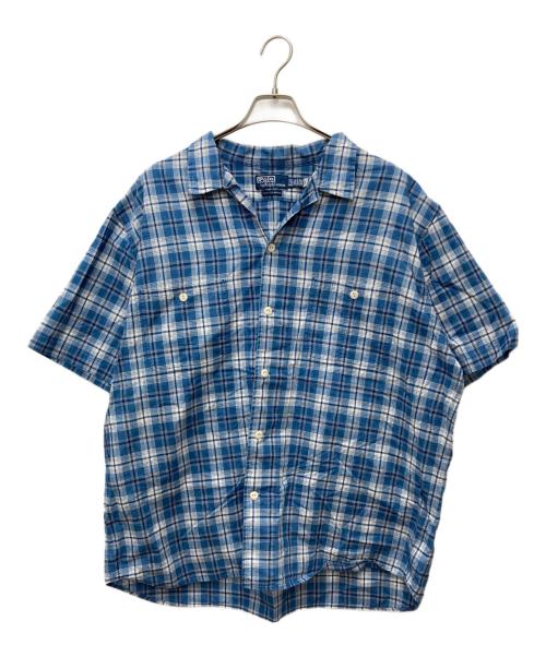 POLO RALPH LAUREN（ポロ・ラルフローレン）POLO RALPH LAUREN (ポロ・ラルフローレン) 半袖シャツ ブルー サイズ:XXLの古着・服飾アイテム