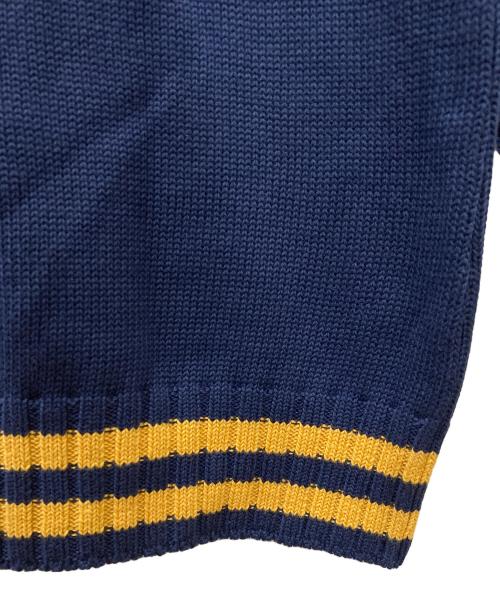 Hysteric Glamour（ヒステリックグラマー）Hysteric Glamour (ヒステリックグラマー) MAXIMUM ROCKジャカードチルデンオーバーサイズセーター 01233NS04 ネイビー サイズ:FREEの古着・服飾アイテム