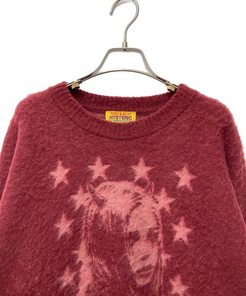 Hysteric Glamour（ヒステリックグラマー）Hysteric Glamour (ヒステリックグラマー) DEVIL GIRLジャカードセーター レッド サイズ:Freeの古着・服飾アイテム