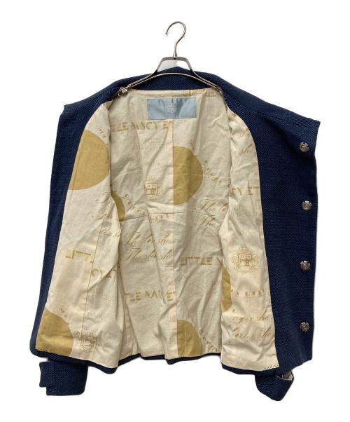 Dulcamara（ドゥルカマラ）Dulcamara (ドゥルカマラ) ヘリンボーンハイネックコート ブルー サイズ:2の古着・服飾アイテム